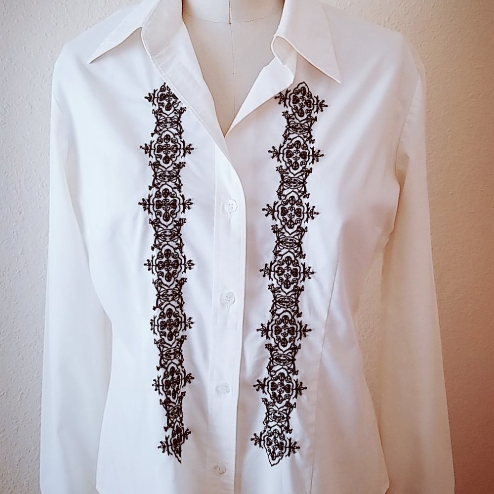NYC & Co.  Fancy White Button Up